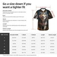 thumbnail image 6 of Lsque Oil Painting Tribal Wolf pattern Hawaiian Shirt for Men, Unisex Summer Beach Casual Short Sleeve Button Down Shirts-Small, 6 of 9