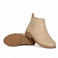 thumbnail image 5 of Rexoro Girls Ankle Boots Star Perforated Round Toe Low Heel Short Booties with Side Zipper for Toddler Little Kid Big Kid School Daily Wear, 5 of 7