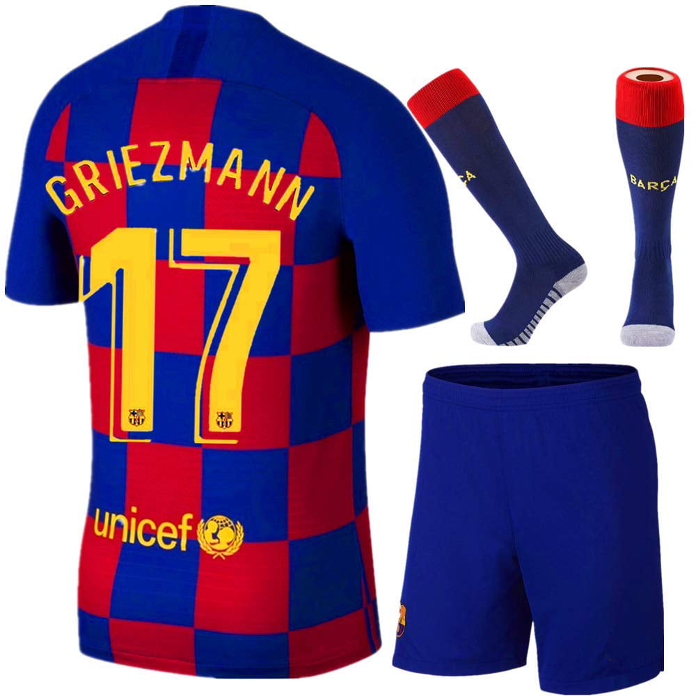 New Season Messi 10 Jersey Barcelona Away 2019/2020 Kids/Youth Jersey & Shorts & Socks