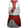 thumbnail image 2 of Championship Basketball White & Red All Over Womens Work Out Tank Top, 2 of 2