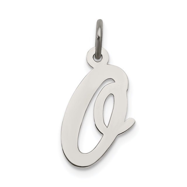 925 Sterling Silver Dainty Letter O Initiale Nom Monogramme Collier Pendentif Pendentif