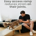 thumbnail image 3 of FlareFable Pet Steps Seat Mate Ramp for Cats & Dogs, Pet Friendly Multifunctional Ottoman Ramp with Frame and Ergonomic Design, Portable & Interactive Steps for High Bed to Dogs (White), 3 of 7