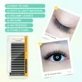 thumbnail image 3 of NAGARAKU 4D W Eyelash W Shape Premade Fans Eyelash Extensions Matte Black 0.07D16, 3 of 9