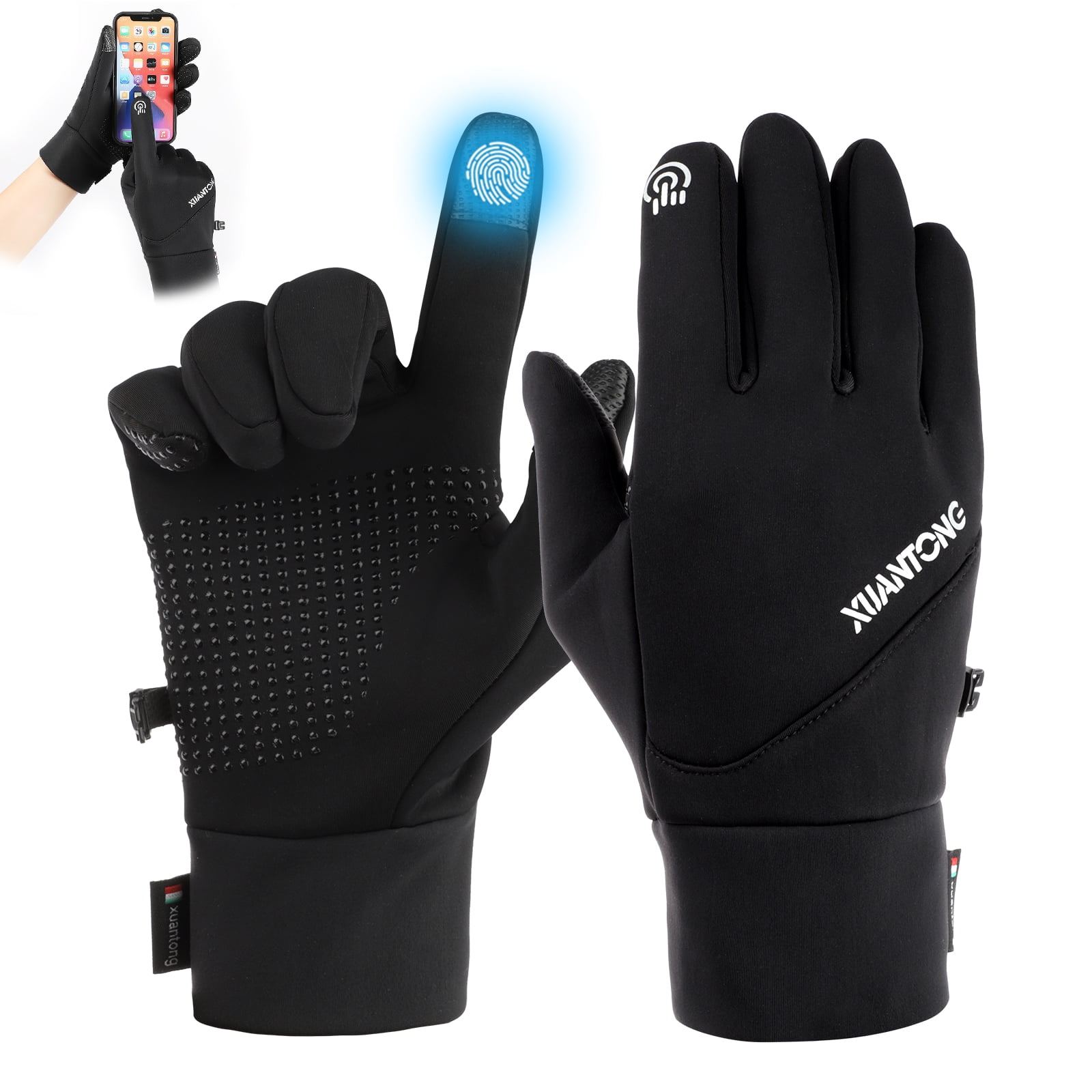 Hot Sports Gloves Winter Warm Windproof Anti-Slip Thermal Touch Screen Gloves UK 
