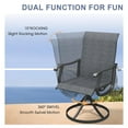thumbnail image 6 of Vicllax 5-Piece Outdoor Patio Dining Set Metal Frame Swivel Chairs & Round Table with Umbrella Hole, 6 of 12