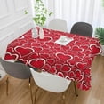 thumbnail image 4 of Coolnut Cute Love Heart Rectangle Tablecloth,Valentine's Day Mother's Day Kitchen Decoration Dinner Rectangular Table Cover for Party Holiday Hotel BBQ-Machine Washable 60x108In, 4 of 7