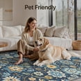 thumbnail image 5 of KUETH 2.5X10 Vintage Floral Runner Rug Machine Washable Rugs for Living Room, Non Slip Flat Pile Rug with Rubber Backing, Boho Rug for Entryway Hallway Kitchen and Corridor, 5 of 12