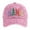 Pink, variant on Krdevn Women's MAMA Baseball Cap, Washed Cotton Rainbow Embroidered Adjustable Hat, Versatile Casual Daily Wear Cap,One Size