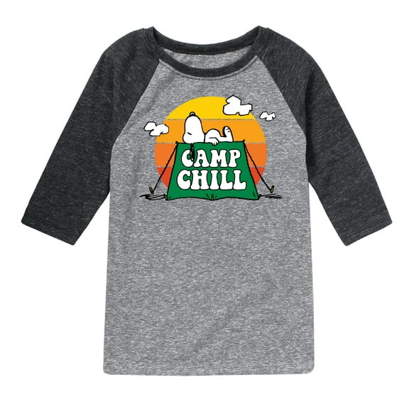 Peanuts - Camp Chill - Toddler And Youth Raglan Graphic T-Shirt