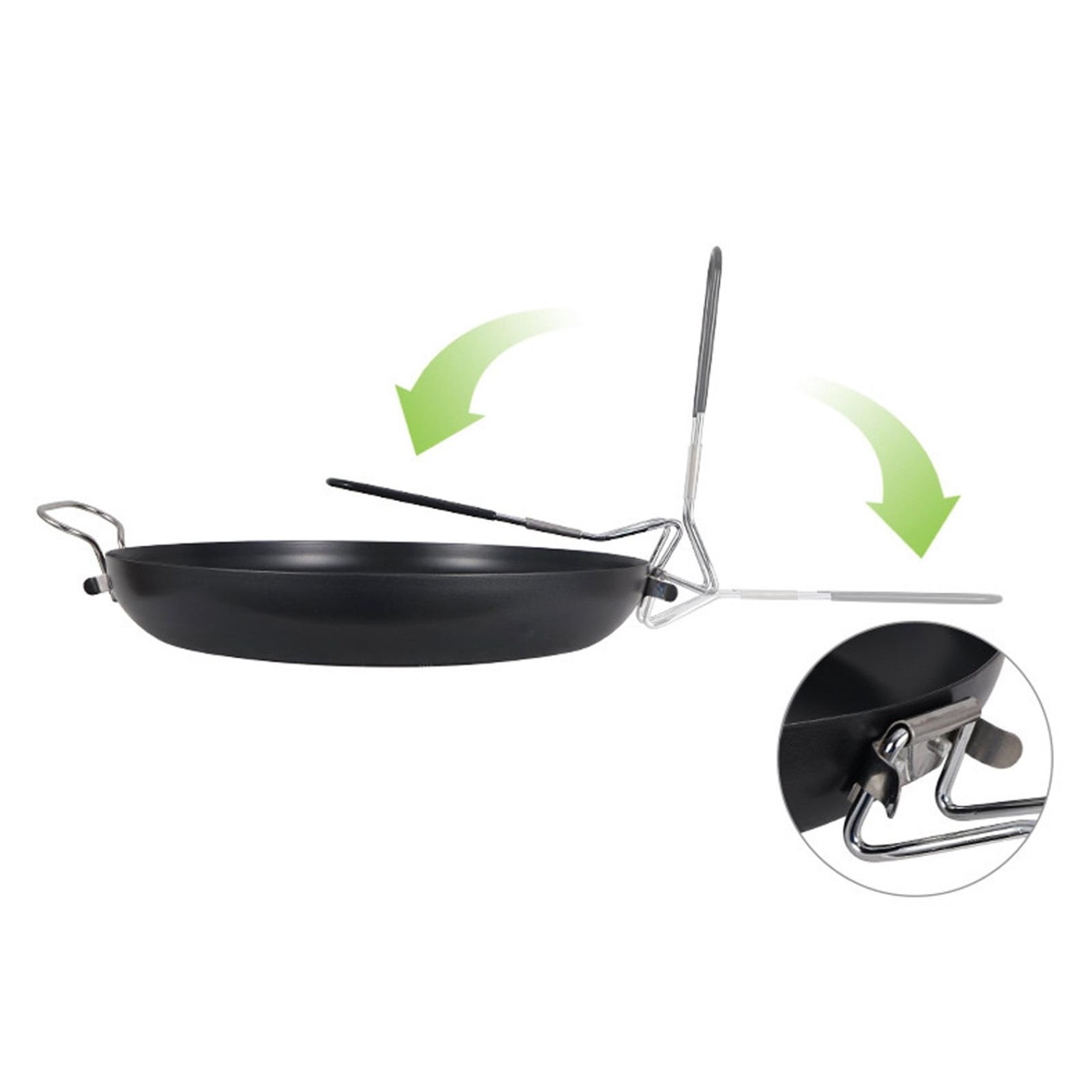 Camping Frying Pan 9.4in Non Stick Fry Pan With Folding Handle For Outdoor Camping Picnic Hiking,black