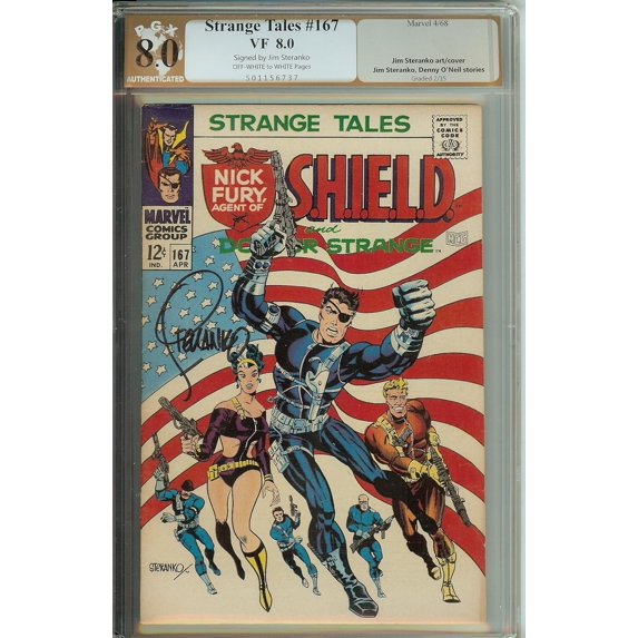 Strange Tales #167 Signed (not CGC) Signed Steranko PGX 8.0