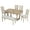 Natural Wood Wash, variant on Bellemave 6-Piece Dining Table Set, Rubber Wood Rectangular Kitchen Table Set for 6, Farmhouse Dining Table Set with 4 Upholstered Chairs and Bench (Gray)