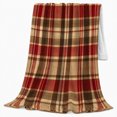 thumbnail image 2 of Rustic Autumn Plaid Living Room, Festive Artistic Scene, Warm Flannel Blanket for Ranch House and Living Room, Animal Lovers Thanksgiving Gift, Artistic Home Decor, 2 of 9