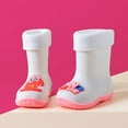 thumbnail image 5 of MIASHUI Kids Easy On Rain Boots Boys Girls Cute Waterproof Lightwight Rain Shoes,Pink,3.5-4 Years, 5 of 5