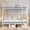 White, variant on Metal Bunk Bed Frame , Space-Efficient Heavy Duty Sleeping Furniture Equipped with Built-In Ladder & Safety Guardrails, Soft Rounded Corners Perfect for Dormitories & Compact Bedro