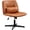 Brown, variant on URRED Criss Cross Office Chair, Armless Cross-Legged Desk Chair with Fixed Legs, Height Adjustable Wide Seat Task Vanity Chair for Home Office or Bedroom (Black)