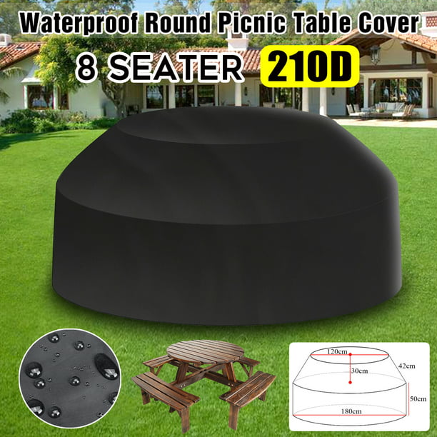 Waterproof Outdoor 6 8 Seater Round, Round Picnic Table Covers