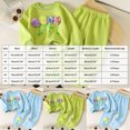 thumbnail image 3 of Gubotare Toddler Girls Knit Set Girls' Top & Pants Set Straight Leg Pants 3D Floral Long Sleeve Crew Neck Casual Home & Outdoor Wear 4T 5T (Green,4-5 Years), 3 of 9