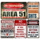 thumbnail image 1 of Señal Advertencia Metal Retro Letrero Pintura Hierro Rectangular 30x40cm 6 Uds., 1 of 9