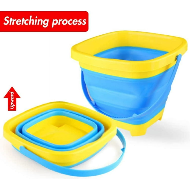 3PCS Foldable Bucket, Foldable Pail Bucket Sand Buckets Silicone Collapsible  Bucket, for Kids Beach Play Camping Gear Water and Food Jug, Dog Bowls,  Camping, 2L