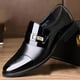 thumbnail image 1 of Zapatos de cuero para hombre, zapatos formales de negocios, zapatos de cuero casuales sin cordones, zapatos de cuero de moda para jóvenes, 1 of 5