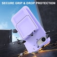 thumbnail image 5 of Decase Compatible with Apple iPhone 16E Case with Card Holder & Mirror, Military Grade Protection Hard Wallet Phone Case with Kickstand Cover fits for iPhone 16E,Shockproof Protection Cover,Purple, 5 of 6