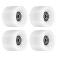 thumbnail image 1 of Unique Bargains Roues de Longboard 60mm avec Roulements ABEC-9 Roues de Rue pour Skateboards Cruiser 80A, Blanc Noir Lot de 4, 1 of 4
