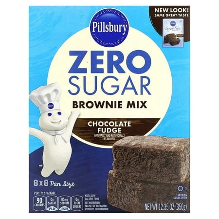 Pillsbury, Zero Sugar, Brownie Mix, Chocolate Fudge, 12.35 oz