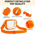 thumbnail image 5 of Clear Crossbody Bag, Stadium Approved Clear Purse Bag with Adjustable Strap, Suitable for Concerts Sports Events Festivals - Orange, 5 of 7