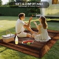 thumbnail image 4 of Brown Vintage Wooden Outdoor Rug for Patio/Deck/Porch, Non-Slip Large Area Rug 5 x 7 Ft, Retro Art Farmhouse Indoor Outdoor Rugs Washable Area Rugs, Reversible Camping Rug Carpet Runner, 4 of 8
