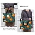 thumbnail image 6 of FORMRS 16" Laptop Bag Carrying Sleeve Case with Handle Travel Shoulder Briefcase, Retro Floral Orange, 6 of 8