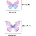 thumbnail image 2 of GFDYREE 20Pcs Double Layer Ribbon Organza Fabric Butterfly Mixed Color Flowers Bows for DIY Craft Wedding Appliques Beading, 2 of 5