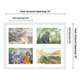 thumbnail image 3 of White Finish Collage Frame - White Mat, Holds Four 4x6 Photos , UV Acrylic, Wall Hanging Hardware,, 3 of 8