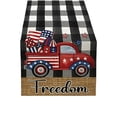 thumbnail image 1 of zhangmingg Farmhouse Dining Table Runner Striped Printed Kitchen Centerpiece Scarf for Holiday Party, 1 of 4