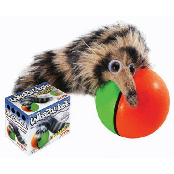 Collections Etc Weasel Ball Battery-Operated Rolling Pet Toy Brown NO SIZE