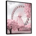 thumbnail image 2 of Designart "Magical Spin Pink Ferris Wheel Fantasy I" Cityscapes Floater Framed Canvas Print, 2 of 7