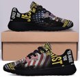 thumbnail image 3 of US Veteran Day Jesus ChriStAnd The American flag Soldier Shoes Sneakers Black Size 10, 3 of 7
