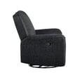thumbnail image 2 of Lexicon Monterey Chenille Upholstered Swivel Reclining Chair in Ebony, 2 of 5