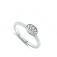 thumbnail image 4 of Clear Cubic Zirconia Micro Pave Ring 925 Sterling Silver Band White Jewelry Female Male Size 5, 4 of 4