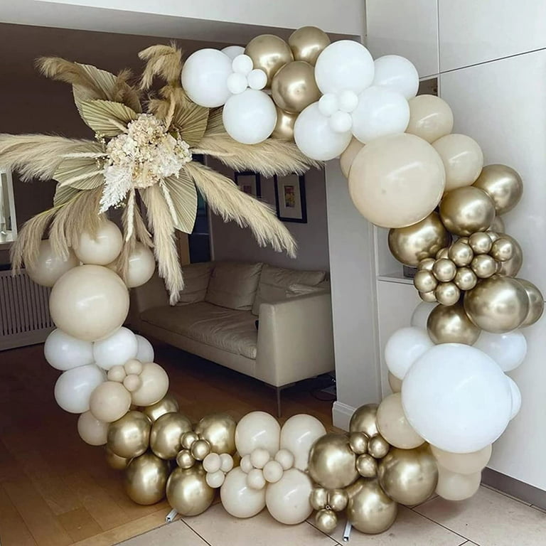 White Gold Balloon Garland Kit with Gold Tinsel Curtain White Gold Balloons  for White and Gold Wedding Birthday Graduation Party Decorations Supplies -  China Wedding Party and Birthday Party price