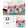 thumbnail image 3 of Spring Floral Wrap Around Bed Skirts for California King Bed 16" Drop,Bed Skirt with Adjustable Elastic Belt Dust Ruffle Bed Valance for Bedroom Watercolor Summer Botanical Colorful Bed Frame Cover, 3 of 7