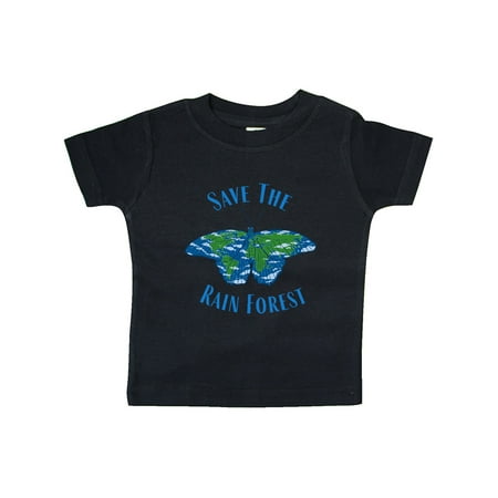 

Inktastic Save the Rain Forest Earth Butterfly Gift Baby Boy or Baby Girl T-Shirt