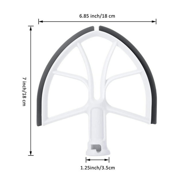 Silicone Edge Beater Paddle Bowl-Lift Stand Mixer Home Kitchen Mixing Attachment Replacement for KitchenAid 6-Quart