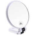 thumbnail image 1 of 1x 15x Magnifying Handheld Mirror, Double Sided Pedestal Magnification and True Image Makeup Mirror, Compact Size and Portable Vanity Cosmetic Mirror for Girl, 9.3" L x 1.9" W, 1 of 6