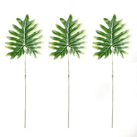 3 Pcs Tropical Palm Leaves Simulation Leaf For Theme Party