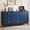 Blue, variant on Heynemo Fluted Chest of 9 Drawers, Blue Modern 9 Drawer Dresser with Gold Metal Handles, Wide Storage Dresser Cabinet for Bedroom Living Room