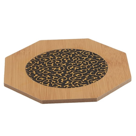 Unique Bargains Kitchenware Bamboo Table Protector Cup Holder Heat