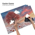 thumbnail image 4 of 1000 PCS 1000 piece Wooden puzzle for adults Winter Landscape Illustration,Brain Challenge,Stunningly Vibrant Colors,1000 Piece Jigsaw Puzzle for Adults Challenging Charm Puzzle for Game Night, 4 of 6