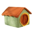 thumbnail image 2 of Almencla Maison pour Chat Rideau de Porte Intérieur Nid pour Chat Chaud Grotte Chaude pour Chaton Plancher Pelouses L, 2 of 8