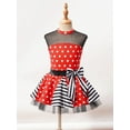 thumbnail image 3 of YIZYIF Little Girls Ballerine Sleeveless Tutus Dress Polka Dots Sequins Modern Jazz Latin Dance Costume,Sizes 4-14 Red 14, 3 of 7